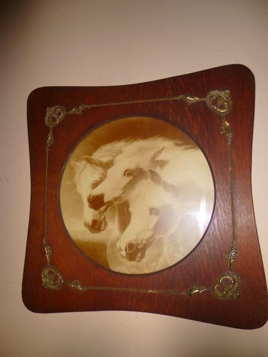 Antique Frame with Horses