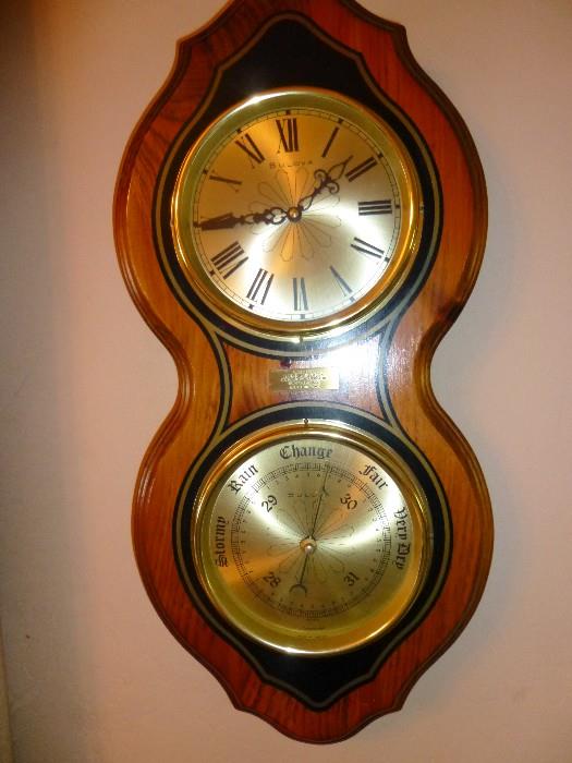 Bulova Clock with Barometer 