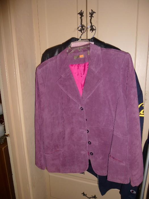 Women's Purple Suede Jacket