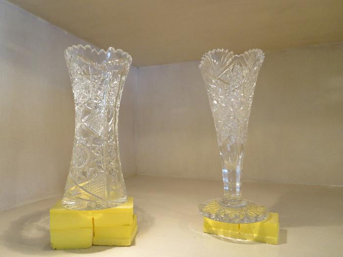 Cut glass Vases 