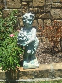 Cherub concrete statue