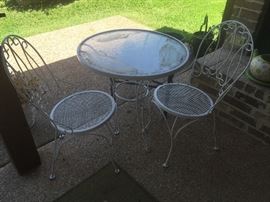Wrought iron bistro set