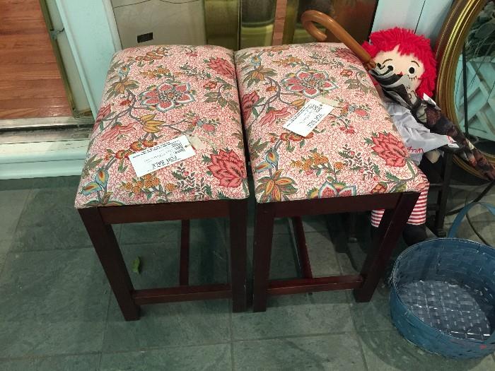 #7 (2) stools with fabric top $20 each 