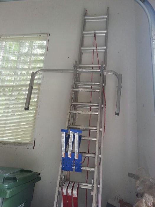 #70 22ft extension ladder $120
 #71 16 ft extension ladder with bracket $75