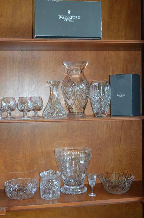Waterford - Brandy Sniffers, Liqueur Decanter, Vases, Bowls, Bisquit Jar