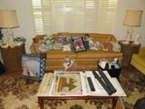 Marble Top Coffee Table - Couch - Midcentury End Tables - Paintings
