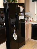 Black side by side refrigerator
