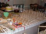 Vintage etched stemware and misc. kitchenware