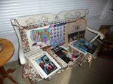 Settee and vintage magazines