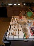 Silver flatware and serving pieces