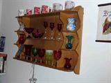 Collection of stem ware and Fenton glass