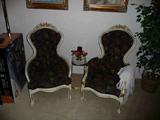 Pair of Victorian style arm chairs