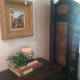 Framed art and another Asian room divider