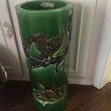 Impressive antique majolica umbrella/cane holder