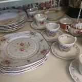 Lovely china plates, bowls, and cups & saucers