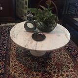 Small round marble top table