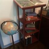 Floor globe and dictionary stand