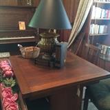 Antique draw leaf table with 6 chairs