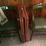 TV trays and pair of painted chairs