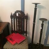 One of two matching barley twist chairs;  Robert E. Lee High School yearbooks - 1967 and 1971 (Mrs. Clapp taught there.)