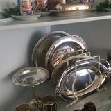 More of the many silver plate serving pieces
