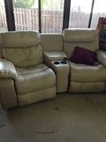 leather recliners with center console