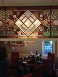 antique stained glass panel