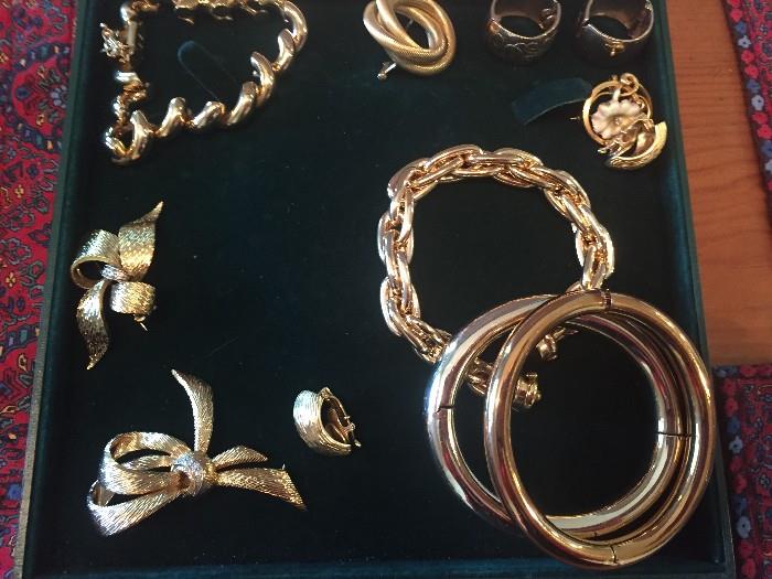 There's gold in them there estate sales.  Tiffany earring clips and much more.