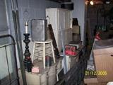 Vintage White Kitchen Cabinet, Lamps, Stools, Dresser, & misc.          -       Downstairs items