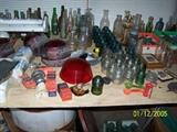 Red Light Covers for RR Crossings, Bottles, Insulators & misc.   - Downstairs items