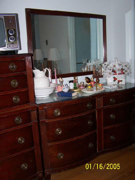 Dresser & Mirror & misc.  - Upstairs items