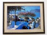 Howard Behrens framed print. "Patio in Ponzi"