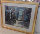 Large Howard Behrens framed print. "Hotel California"