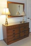 Maple dresser, mirror