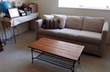 Double sofabed, small coffee table