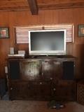 Handmade furniture and flat screen tv 