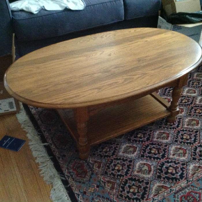 Oval Wood Coffee Table $ 70.00