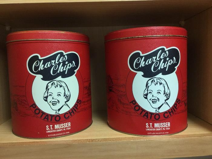 Charles Chips Metal Cans