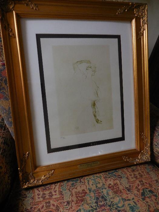Henri de Toulouse Loutrec (1864-1901) Original Signed with COA Lithograph on Paper. Signed T.L. Plate, Subject is the famous Yvette Guilbert
