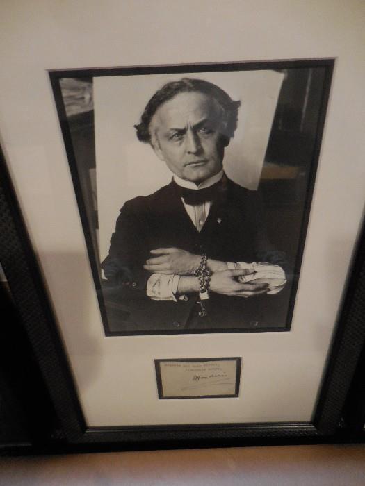 Harry Houdini Picture, Signed, COA