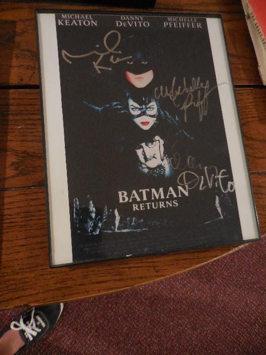 Michael Keaton, Michelle  Pheiffer Signed Program From Movie. Batman Returns