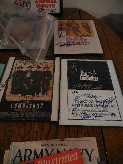 The Godfather. Al Pacino, James Caan, Marlon Brando, Diane Keaton , Others Signed Program From Movie. Framed.Cant find with all signatures on Program.GOOD FIND!