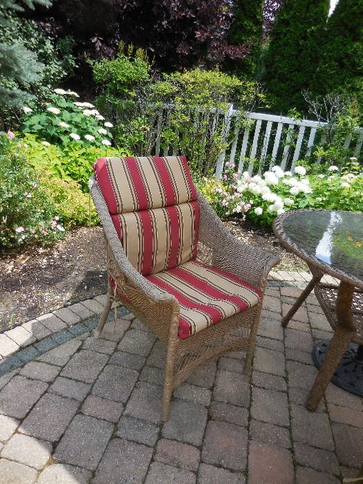 Wicker Arm Chair with Cushion