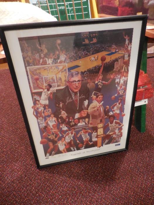 Jack Wooden Autographed, The Legends of Westwood, 30th Anniversary Edition, Paul Miller Pencil Signed. Numbered, Framed, COA, with Who Who in picture