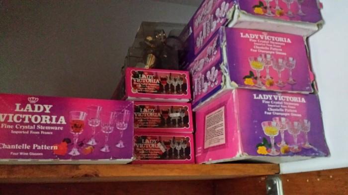 Large selection of Lady Victoria glasses.
