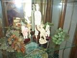jade grapes, ivory figures