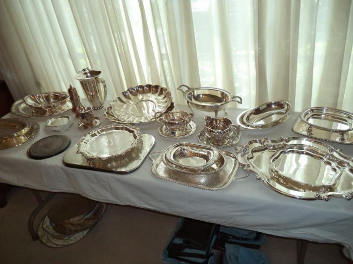 silver plated serving pieces