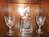 Orrefors decanter & stemware