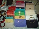 new ultra suede cluthces, ladies wallets, belts