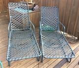 Pair of Brown Jordan adjustable chaises